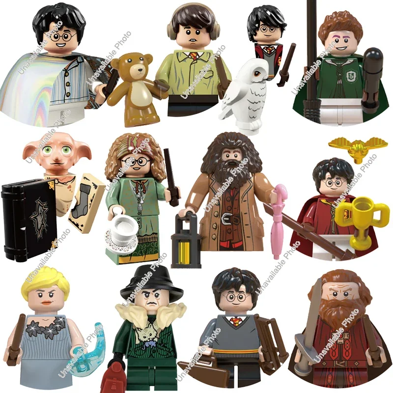 Hot Toys WM6041 Anime Harry Potter Mini Action Bricks Toy Figures Cedric Diggory Mad-Eye Moody Building Block Toy Birthday Gifts