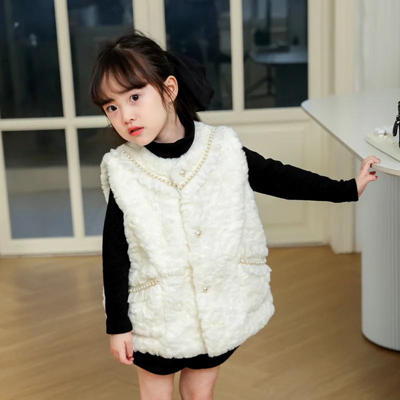 

Girl Children Knitted Cardigan Hollow Out Handmade Ball Vest Baby Solid Casual Sleeveless Tops Waistcoat Kid Infant Boot Cut Q15