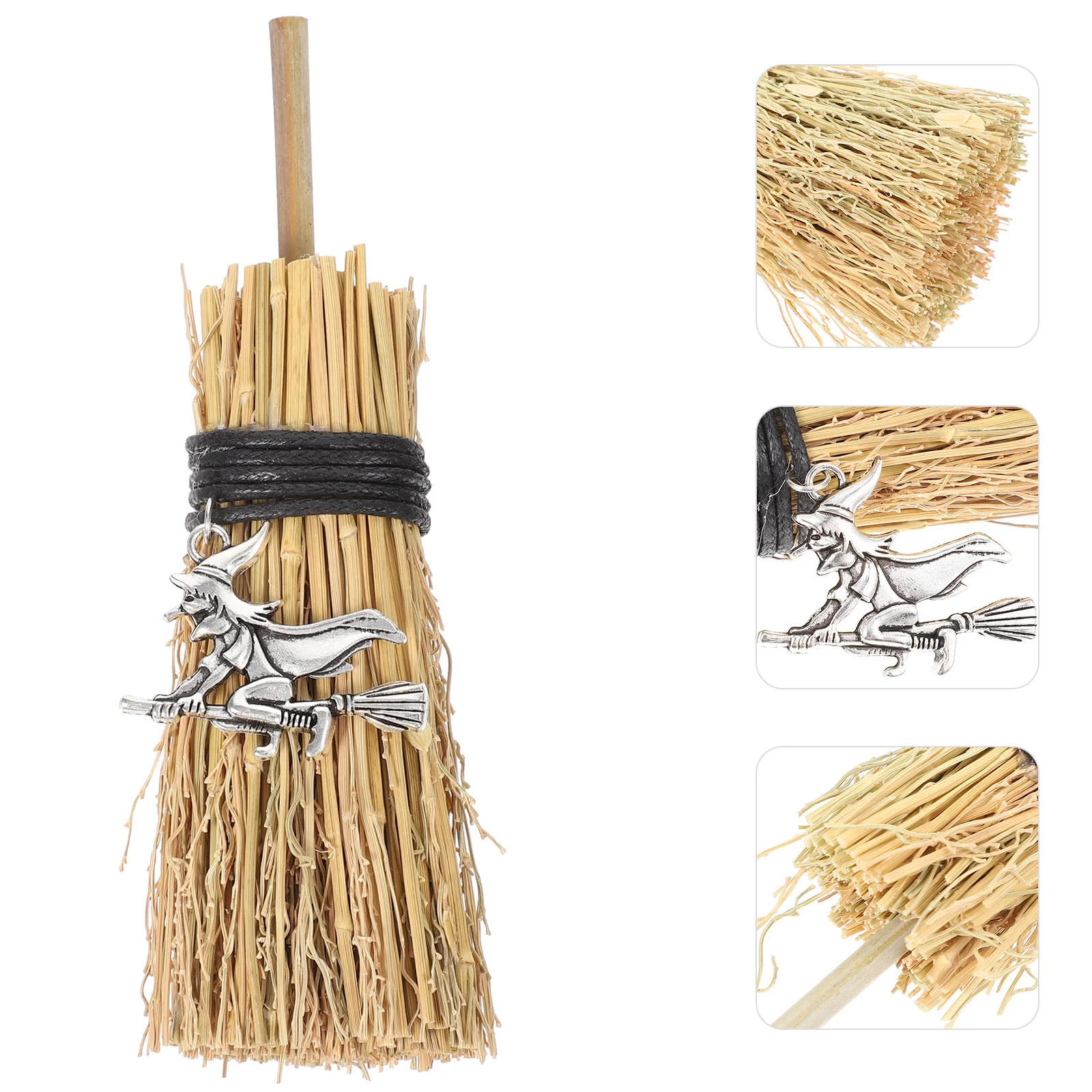 Mini balai de sorcière pour Halloween, 1 pièce, accessoire de décoration de fête, accessoire Photo suspendu, ornement, fourniture de fête, fourniture de bal de Costume