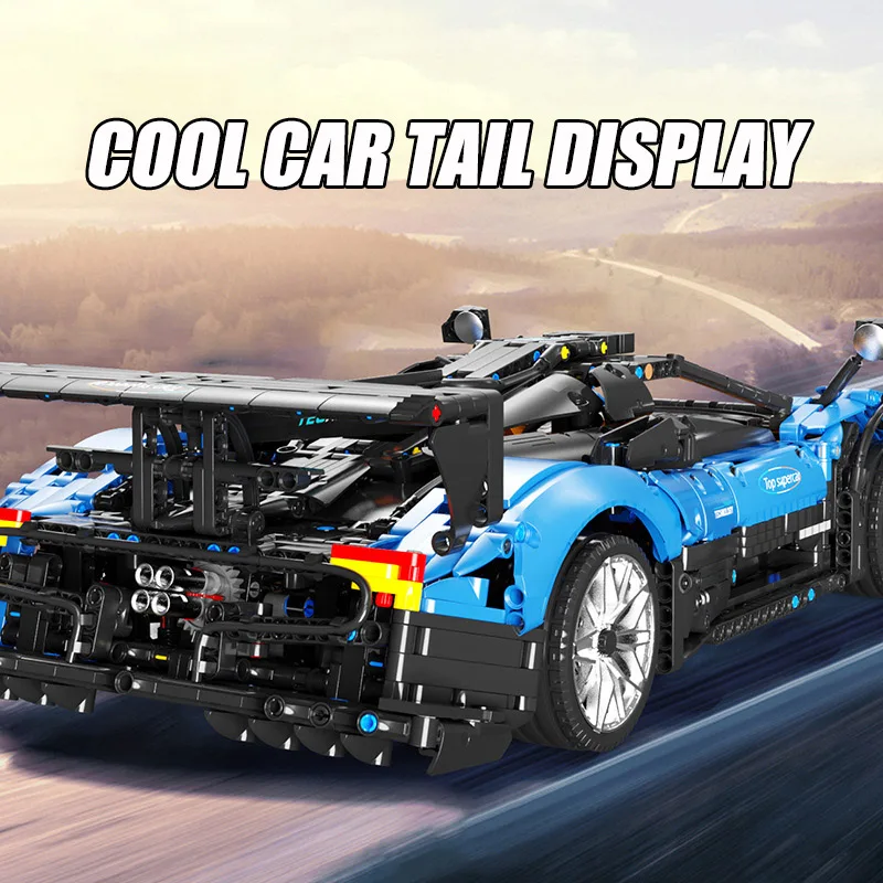 Technical 2289pcs Paganis Racing Car City Sports Vehicle Building Blocks Electroplating Supercar Bricks Toys For Children Gifts