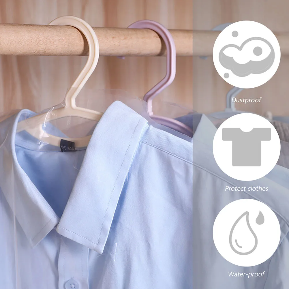

20Pcs Hanging Garment Bags Transparent Plastic Clothes Dustproof Cover Suit Dress Jacket Storage Organizer for Closet Use