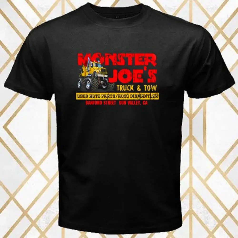 Monster Joe's Truck and Tow Pulp Fiction Men's Black T Shirt Size S 3XL