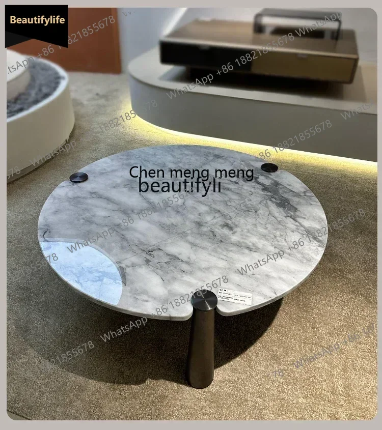 Y183Natural marble rough stone living room light luxury modern creative designer coffee tableQ