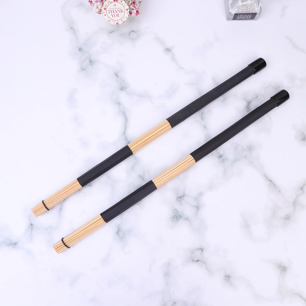 

1Pair High Quality Wooden Drumstick Portable Sturdy Trustworthy Tool for Musicians Black Drum Stick Wooden Drumstick