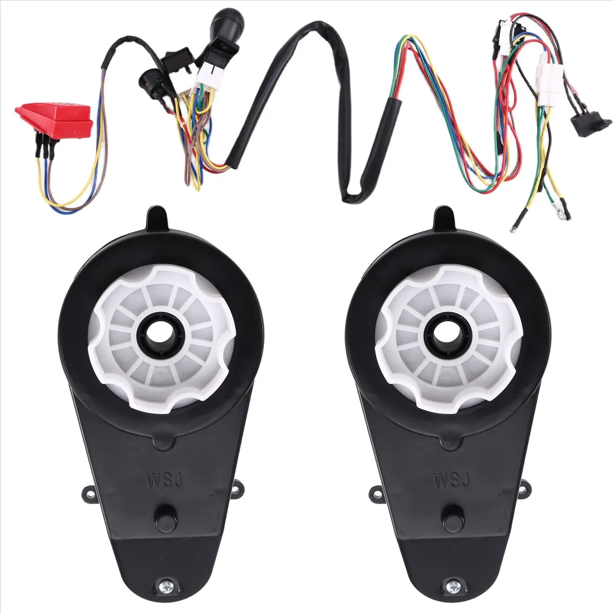 HowAA87 Children Electric Car DIY Modified Wires and Switch Kit, Kids Electric Car Ride on Toys Accessories with Motor