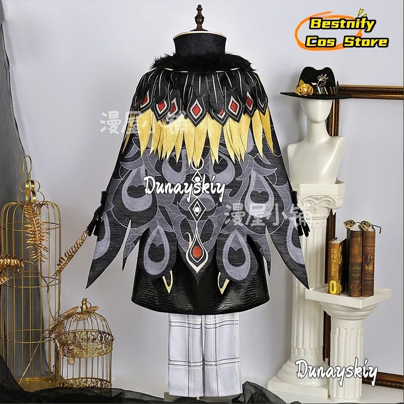 أزياء CosplayGame Identity V Prospector التأثيرية أزياء كلاسيكية لفارس الرأس في القرون الوسطى زي رافينوس للعب الأدوار شعر مستعار دعامة الأحذية