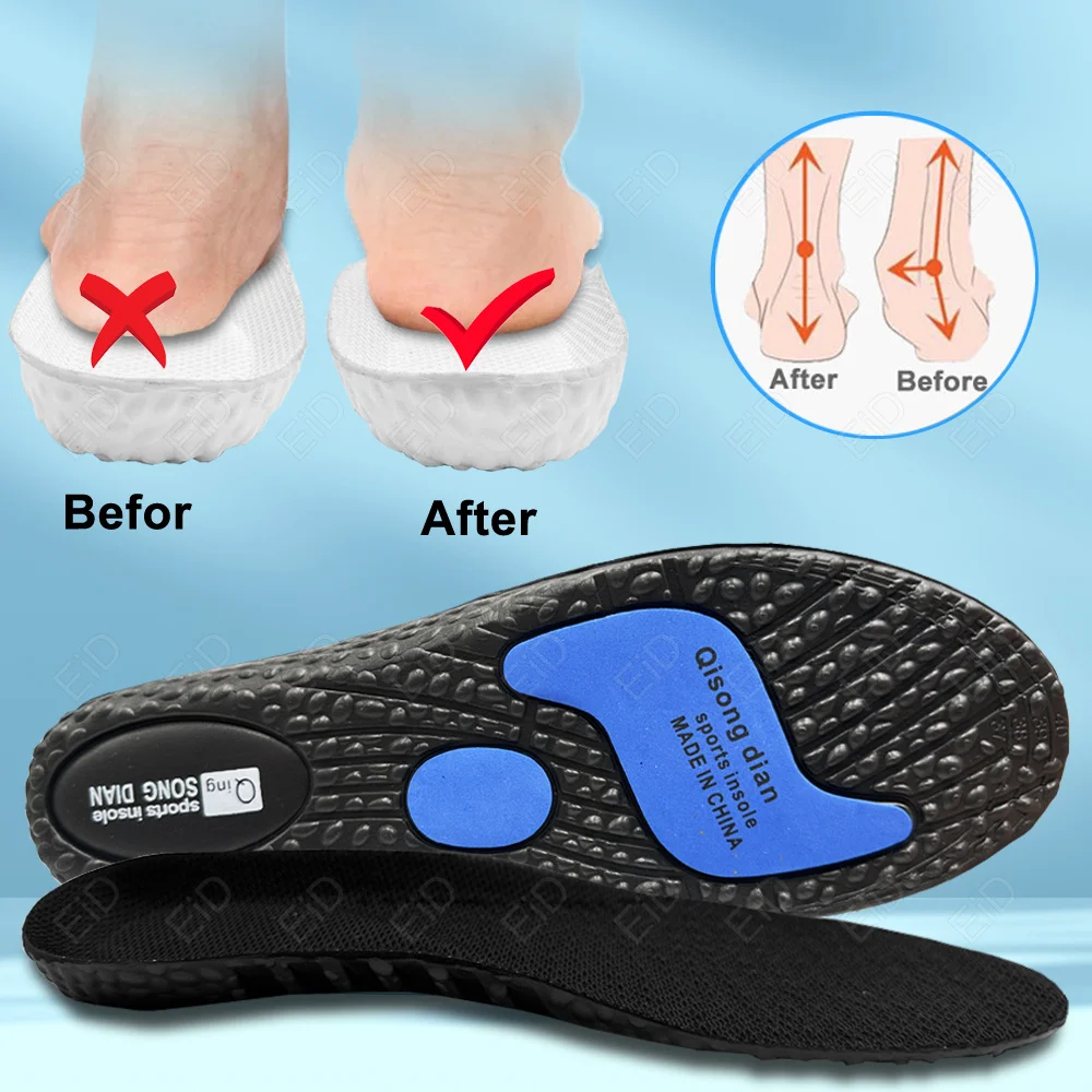 EVA Insoles for Shoes Sole Shock Absorption Deodorant Breathable Cushion Running Insoles for Feet Man Women Orthopedic Insoles