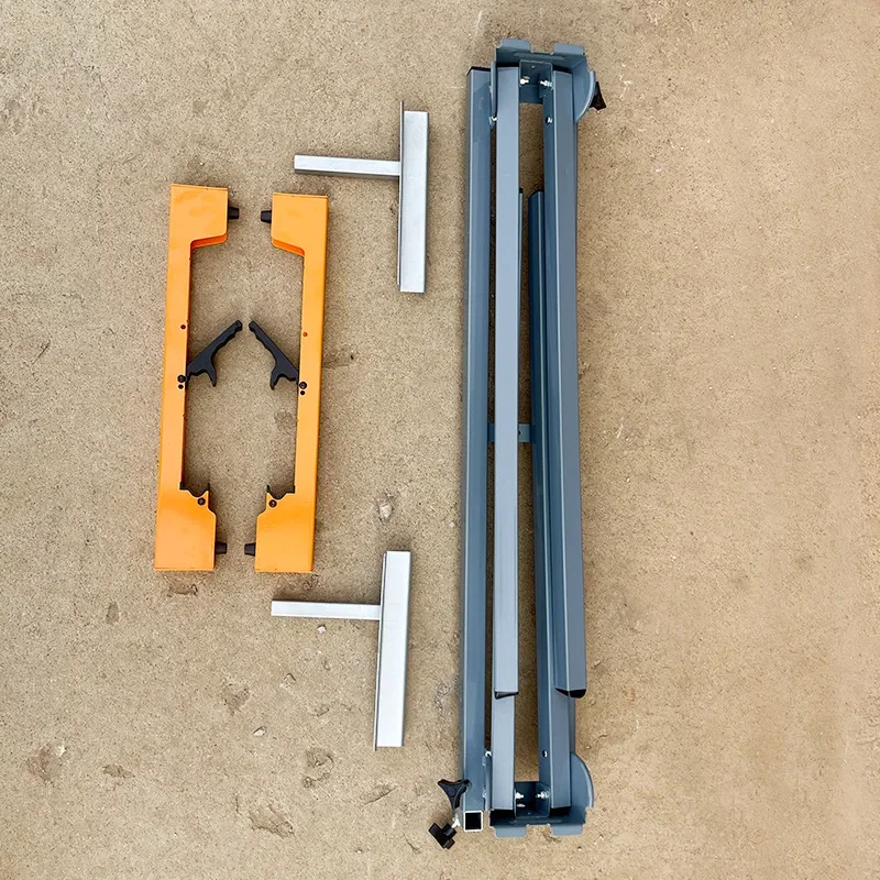 2026　Slant Cutting Saw Bracket, Foldable Interface Aluminum Machine Workbench, Oblique Cutting Saw Bracket, Woodworking Table