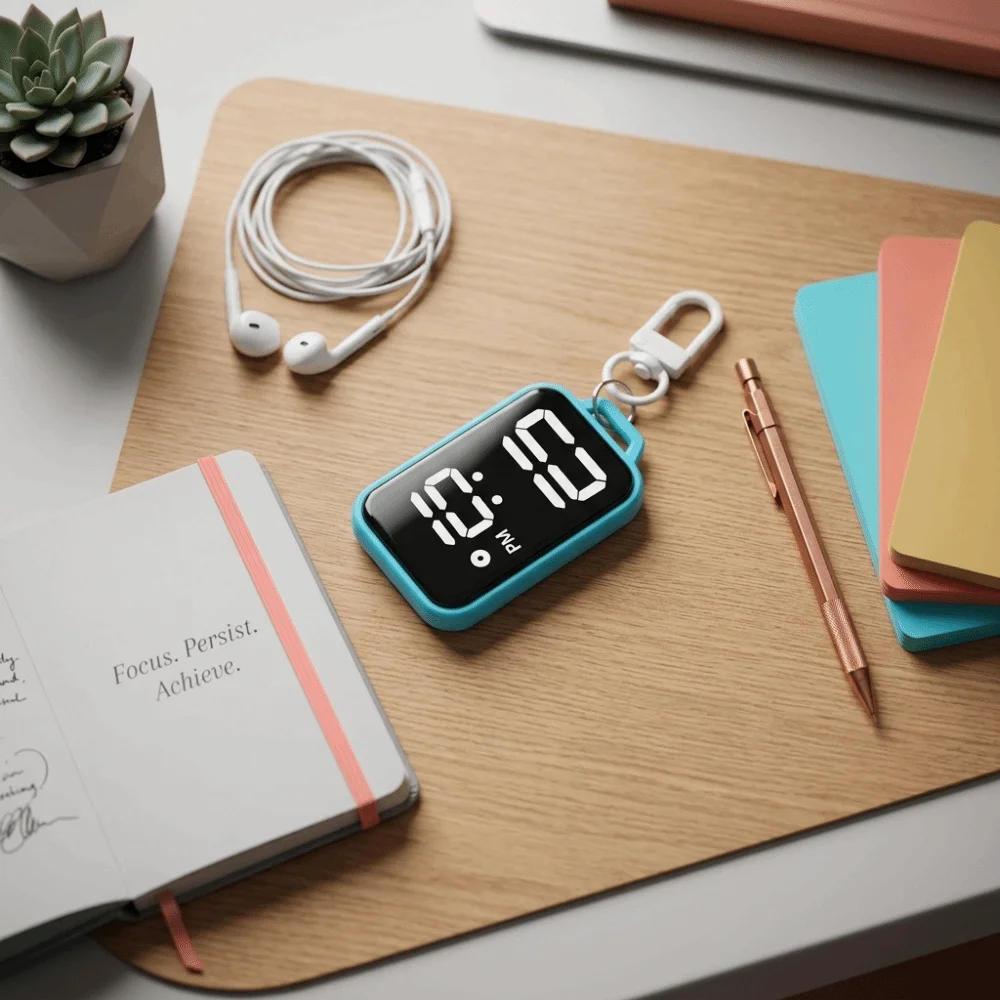 Digital Display Electronic watch Pocket-Sized Portable Digital Display Watch One-Button Operation Bright LED Lighting