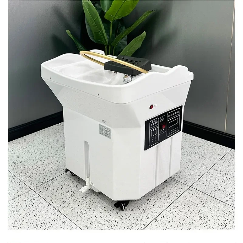 Shampoo Bowl and Chair Professional Hair Spa Stretcher Cosmetologist Mobile Basin Nursing Bed Salon Styling Chairs Interior Thai