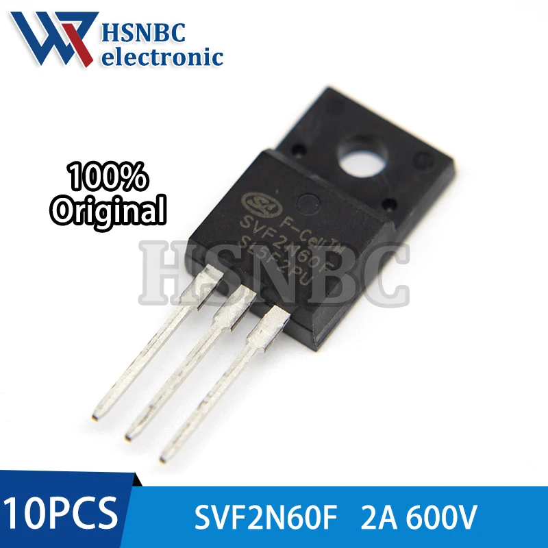 

10PCS SVF2N60F 2N60 SVF2N60 TO-220F 2A 600V N-channel Power MOSFET Transistor 100% New Original