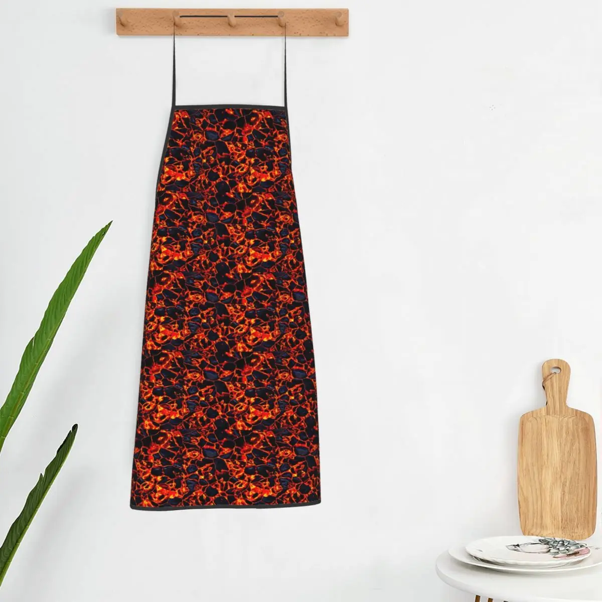 Magma Volcano Lava Fire Aprons Chef Cooking Tablier Sleeveless Bib Kitchen Cleaning Pinafore for Women Men Painting