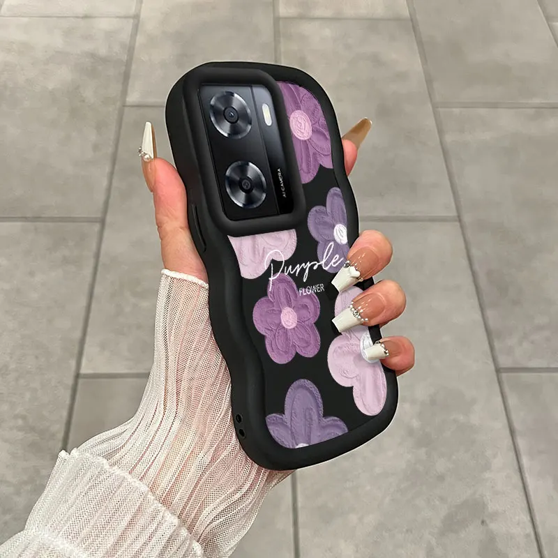 Étui Flexible décontracté à fleurs roses et violettes pour Nord N300, avec caractéristiques anti-empreintes digitales, adapté à Nord N300