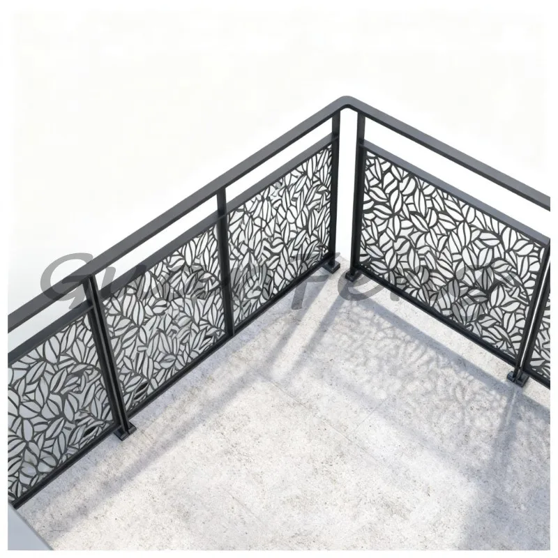 Custom High‑Quality Laser‑Cut Aluminum Railing Balcony Stair Handrail for House Outdoor