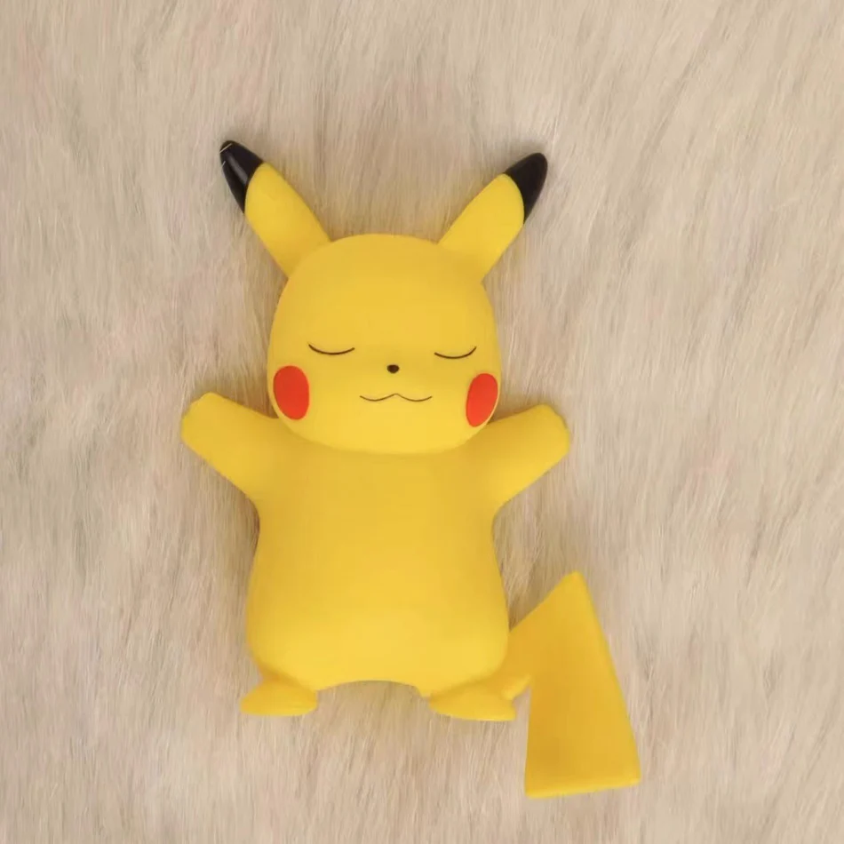 10 sztuk zestaw Pokemon lampka nocna świecące Pikachu Gengar Charizard Psyduck Squirtle śliczne Kawaii miękkie zwierzę lampka nocna prezenty dla