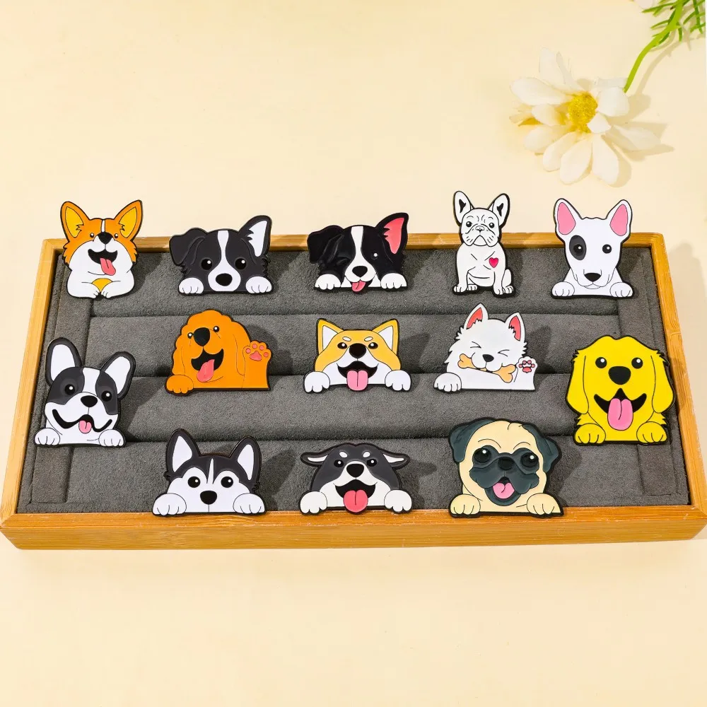 Animal Brooches Cartoon Sunglasses Husky Golden Retriever Metal Badges Small Accessories Wholesale Lapel Pins for Backpacks Pin