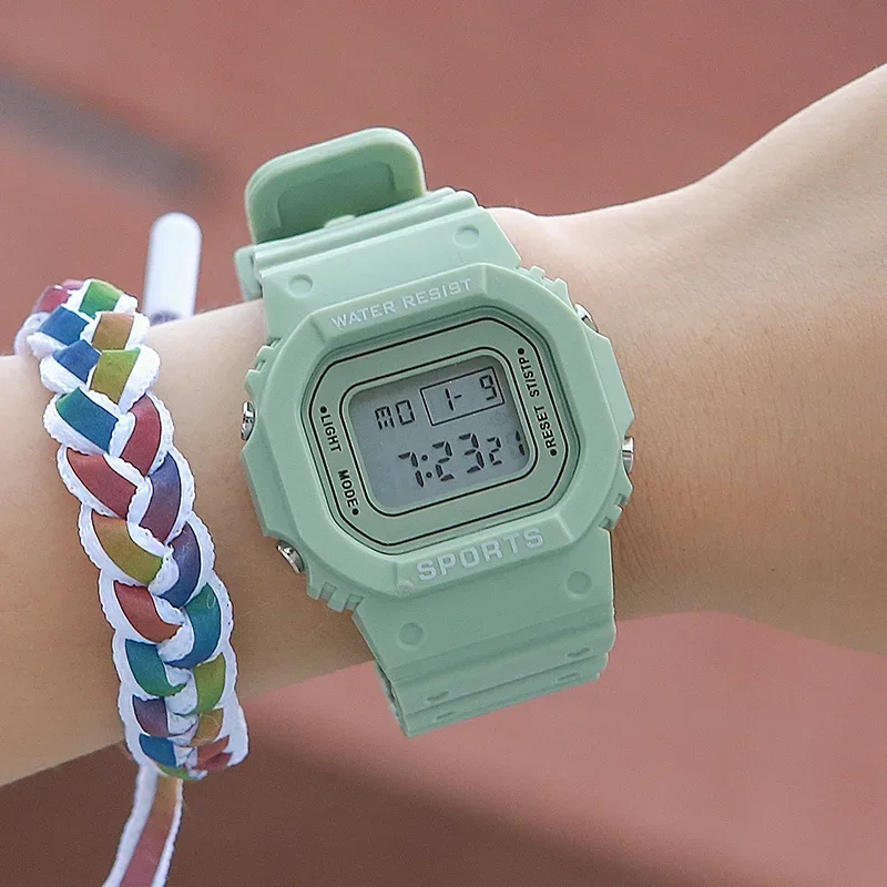 Fashion Men Electronic Watch LED Women School Students Hand Clock Luminous Waterproof G Sports Shock Digital Wristwatch