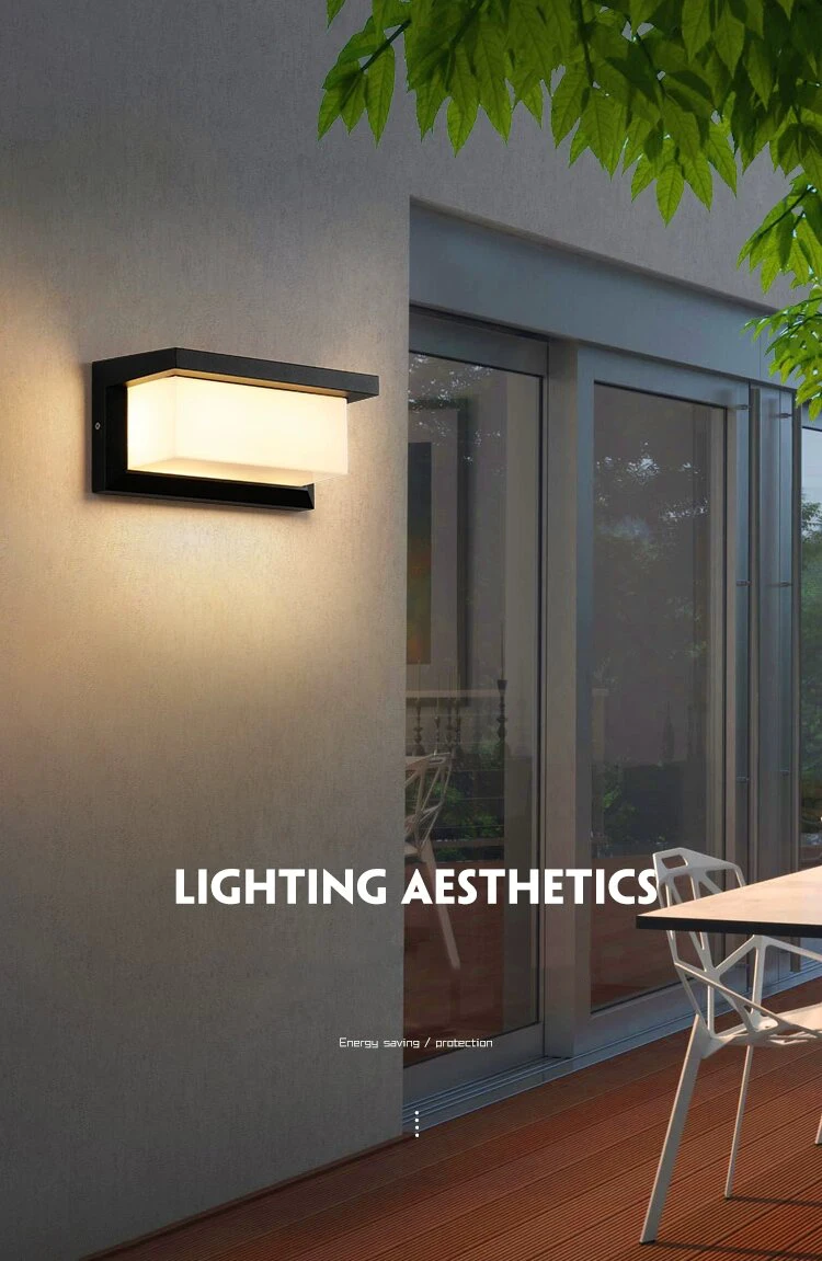 LED Outdoor Wall Lamp com Motion Sensor, Luz impermeável, Iluminação exterior