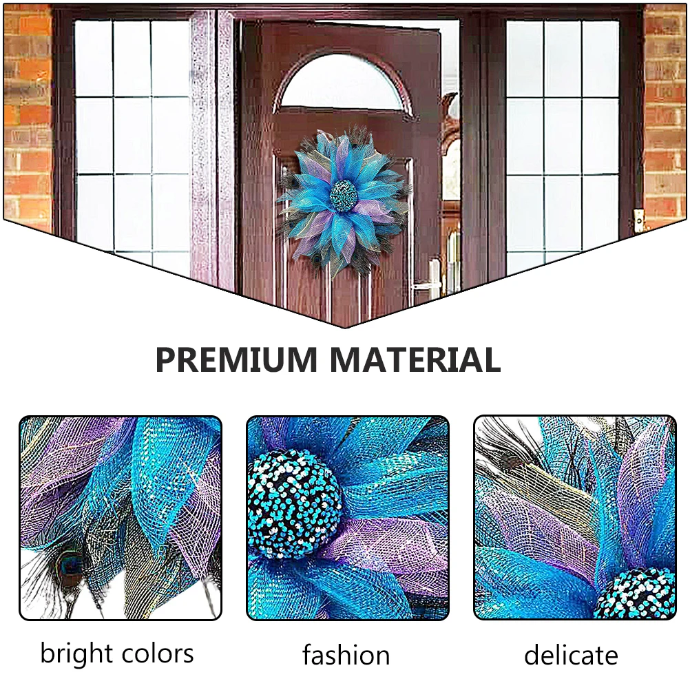 

1pc Simulated Wreath Premium Decoration Festival Party Garland Hanging Door Pendant Xmas Tree Living Room