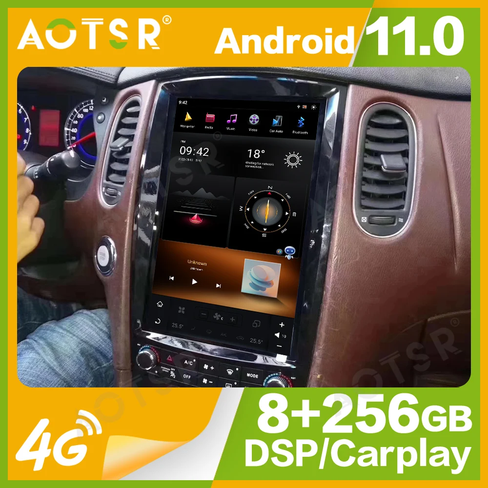 

12.1'' Qualcomm 8 core For Infiniti QX50 EX25 EX35 2009-2019 Car Radio Multimedia Player Android 11 Auto GPS Navi Carplay