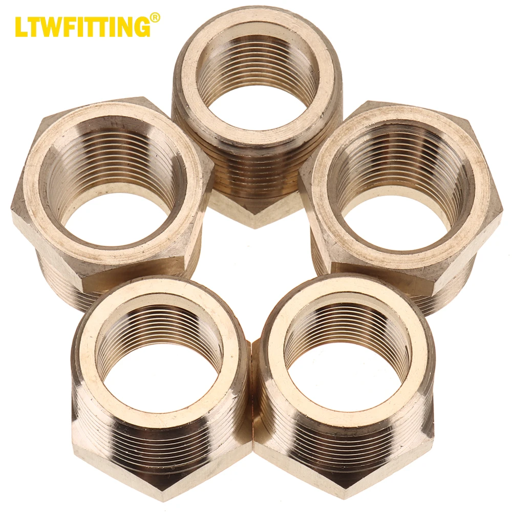 LTWFITTING LF Brass Hex Pipe Bushing Reducer Fittings 3/4