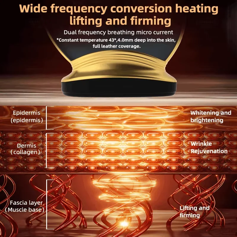 Masajeador Facial EMS, masaje de estiramiento Facial profesional, rejuvenecimiento de la piel, compresa fría y caliente, limpieza Facial profunda, dispositivo de belleza para el cuidado de la piel