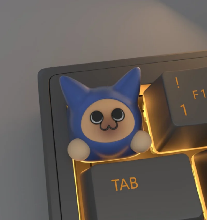 

Felyne Keycap Monster Hunter Keycap Персонализированный дизайн Смола Art Keycap Esc Механическая клавиатура Настройка Тема персонажа