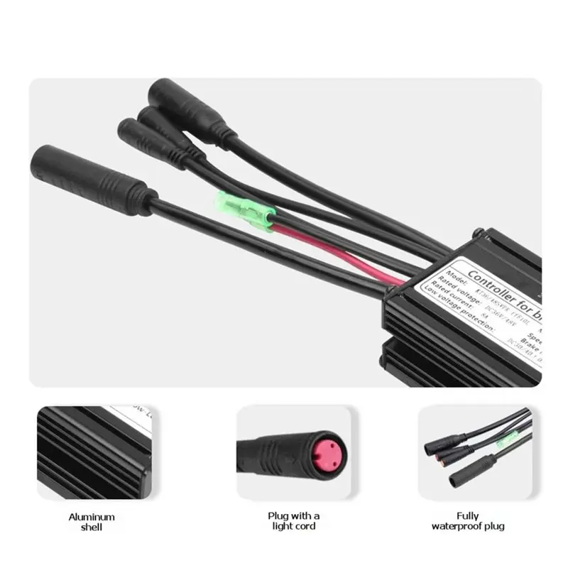LLCS-KT-16A Brushless Motor Mountain Bike Controller+ Sine Wave 36V 48V 250W 350W 1-To-5 Connector Cable