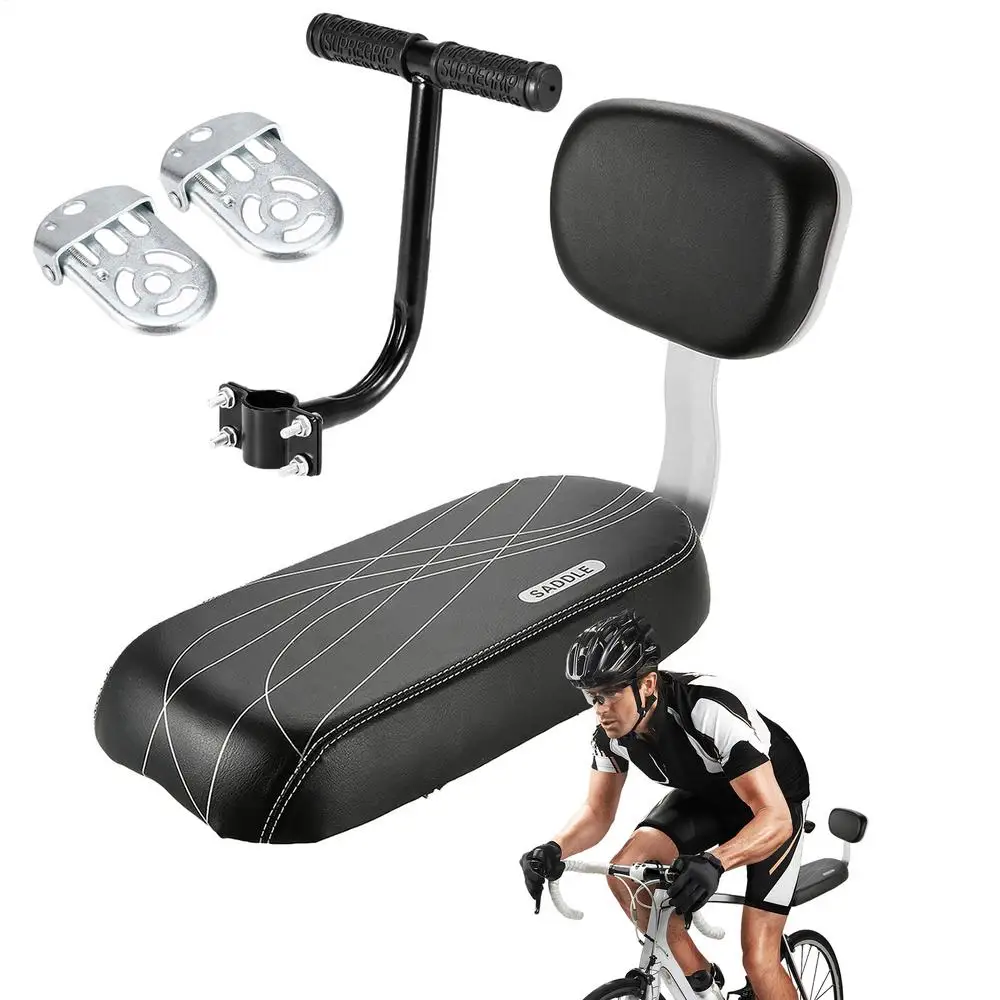 Fahrrad Rücksitz Fahrrad Wasserdicht PU Leder Weiche Kissen Hinten Rack Sitz Kinder Sitz Mit Rückenlehne Fahrrad Zubehör – Detail 3