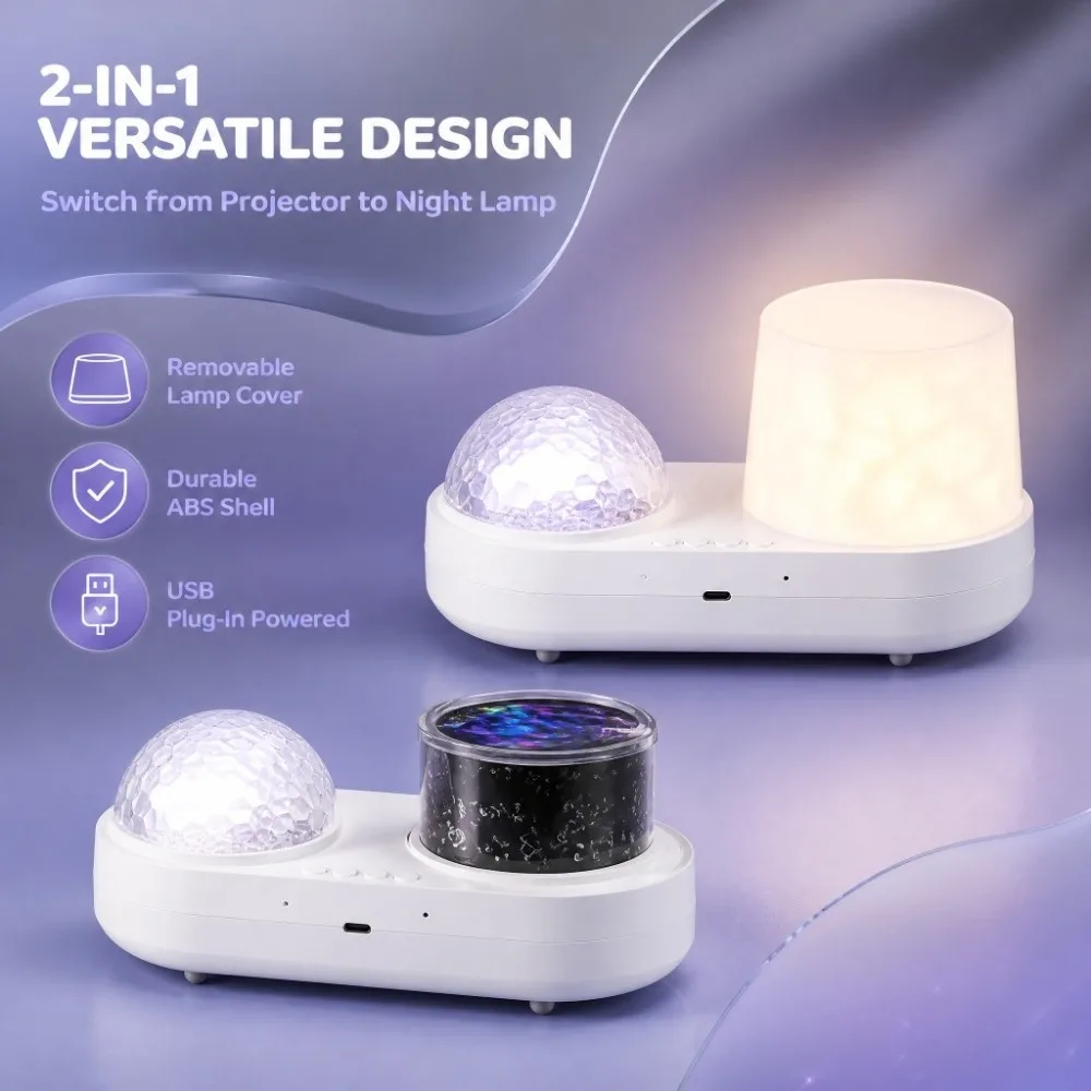 Soft Lighting Star Projector Lamp Delicate Appearance Flowing Wave Pattern Ocean Water Ripple Projector Warm Ambient