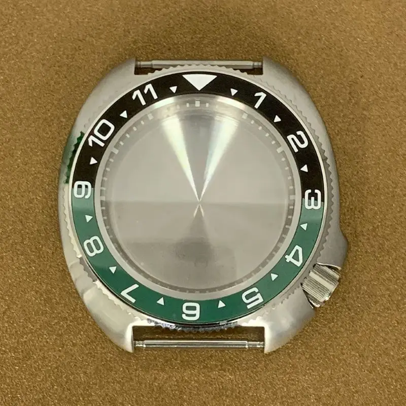 Mod 44mm SKX 6105 Turtle Abalone White Case With Fashion Bezel Fits Seiko NH35 NH36 7S26 4R36 Movement Watch Repair Replace Part