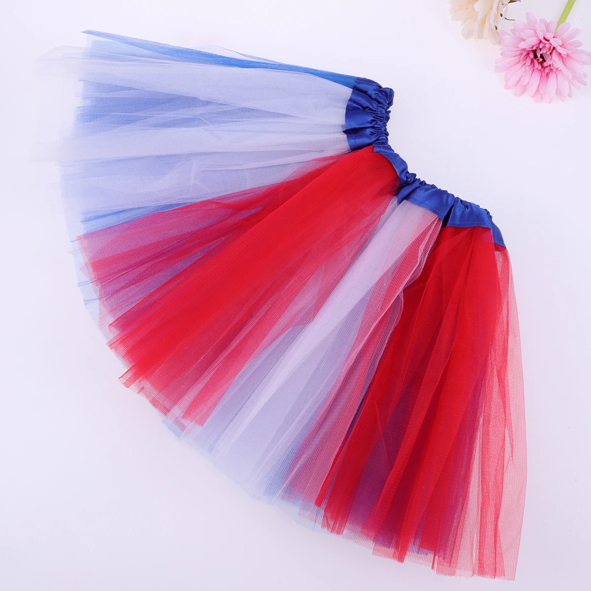 

Children Tutu Skirt US Flag Dress 4th of July 30cm Length 23cm Waist Nylon Patriotic Party Costume Girls Summer Beach Birthday