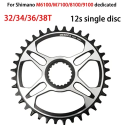 For SHIMANO Direct Mount Crank FC-M9100 FC-M8100 FC-M7100 FC-M6100 12s Chainrings 32T/34T/36T/38T 7075 Aluminium Alloy