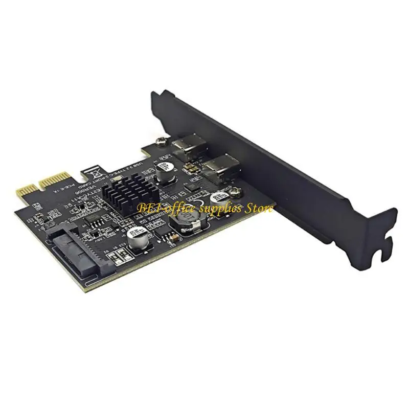 A9LC PCIe 1x a USB 3.2 Cards espansione 10gpbs USB C PCIE CARDS PCIE TESTA DOPPIO CON ADAPTER 15pin
