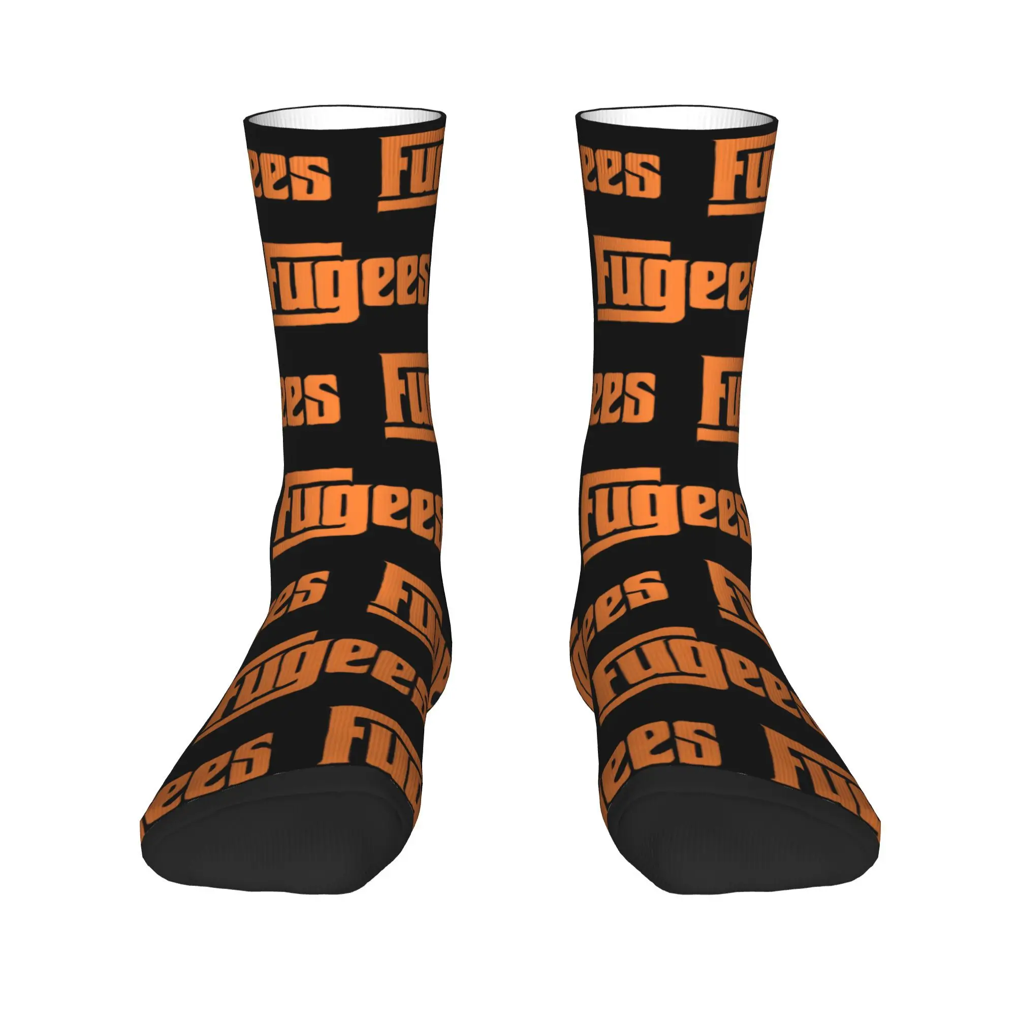 Fugees Middle Socks for Women Men All Season Lauryn Hill Logo Crew Socks Non-slip