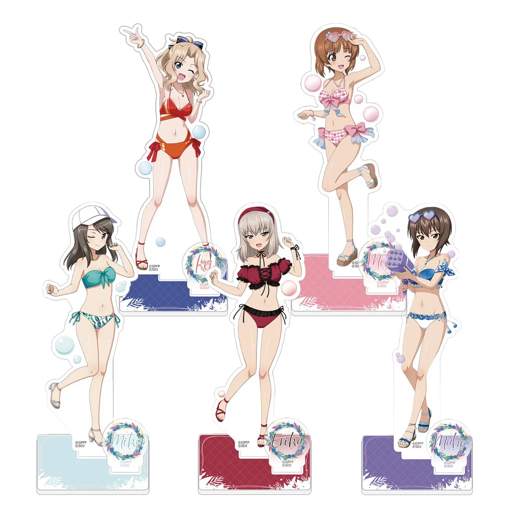 GIRLS und PANZER Miho Darjeeling Kei Maho Erika Mika Mary Shiha Chiyo Double insertion HD Acrylic Stand Desktop Decor Gifts