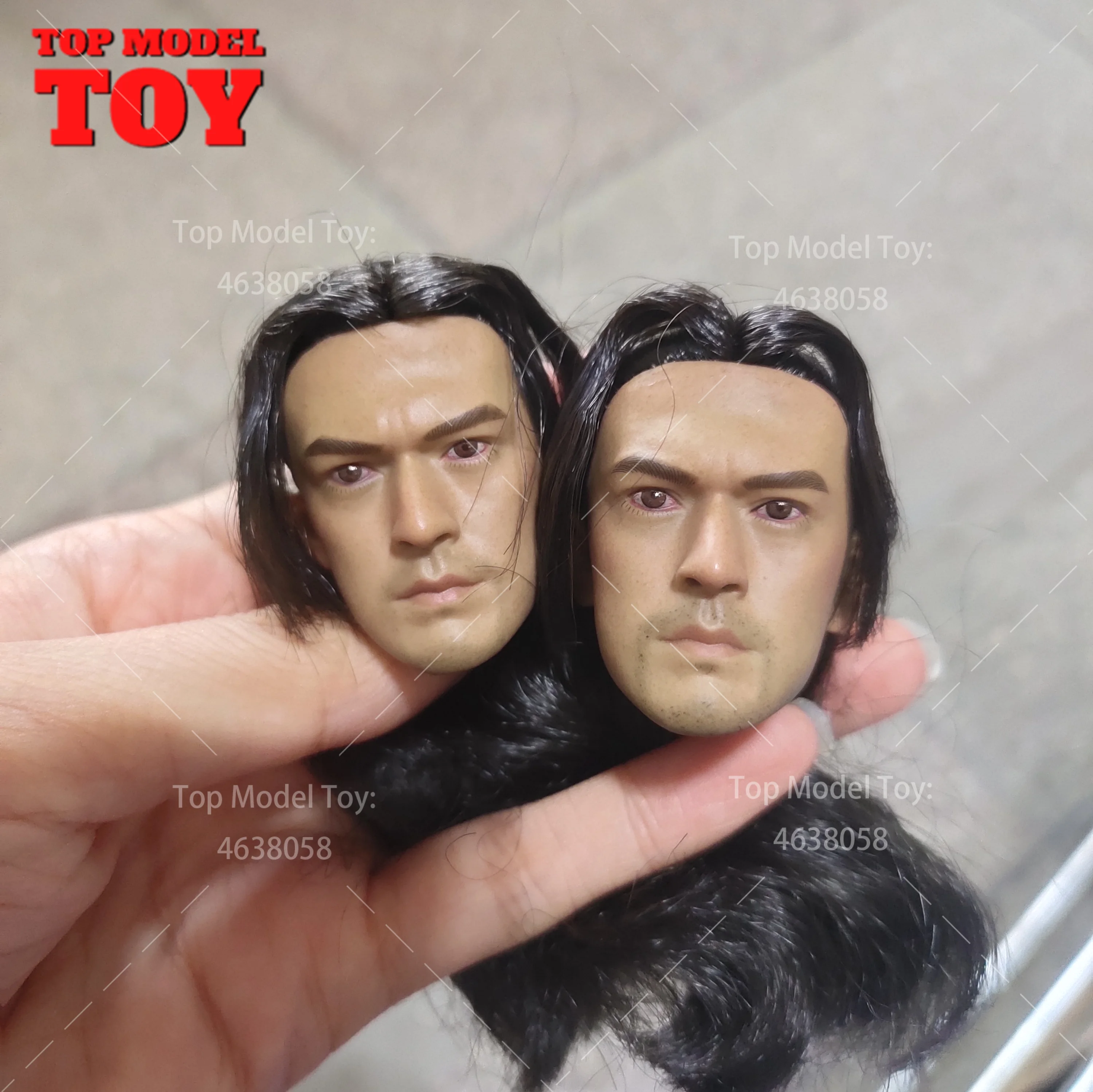 1/6 Scale Takeshi Kaneshiro Long Hair Version Head Carved Akechi Samanosuke Model Fit 12