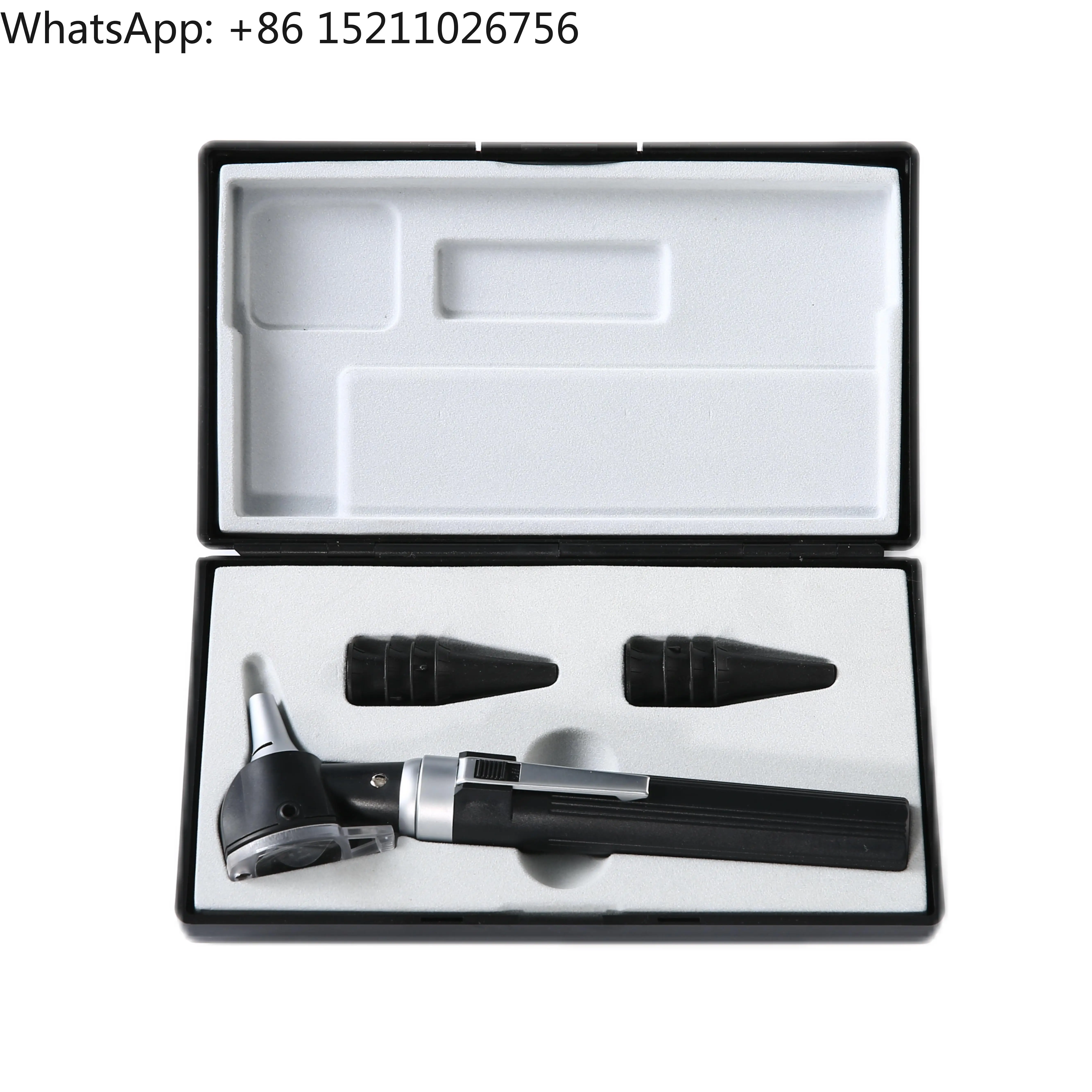 Portable Fiber Optic Otoscope LED Light Airtight Seal Reusable Tips ENT Ear Diagnostic Instrument for Clinic Home Doctor Use