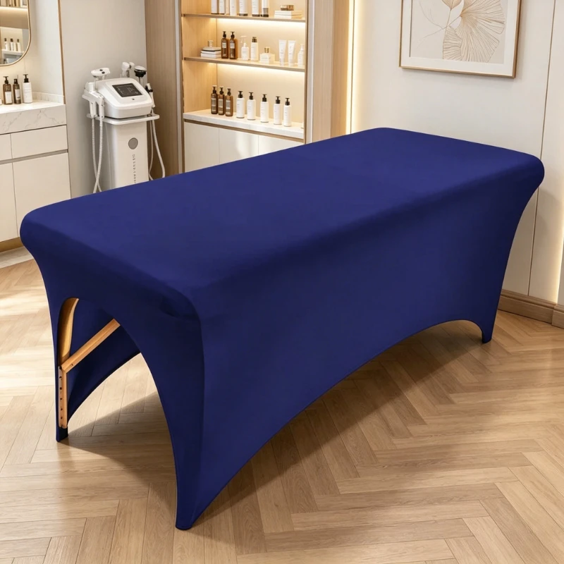 Hochelastische Schönheitssalon-Tischdecke Atmungsaktives Dehnbares Passgenaues Massageliegen-Laken Maschinenwaschbare Einfarbige Spa-Tischdecke – Detail 14
