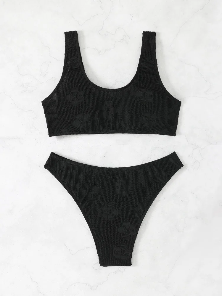 ビキニ女性水着 2025 新黒バンドービキニセットセクシーなハイウエスト水着夏ツーピースビーチウェア水着女性