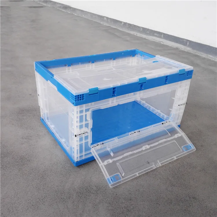 Stackable Plastic clear Storage Folding Us General Tool Container Box Crate Containers Bin with Lid