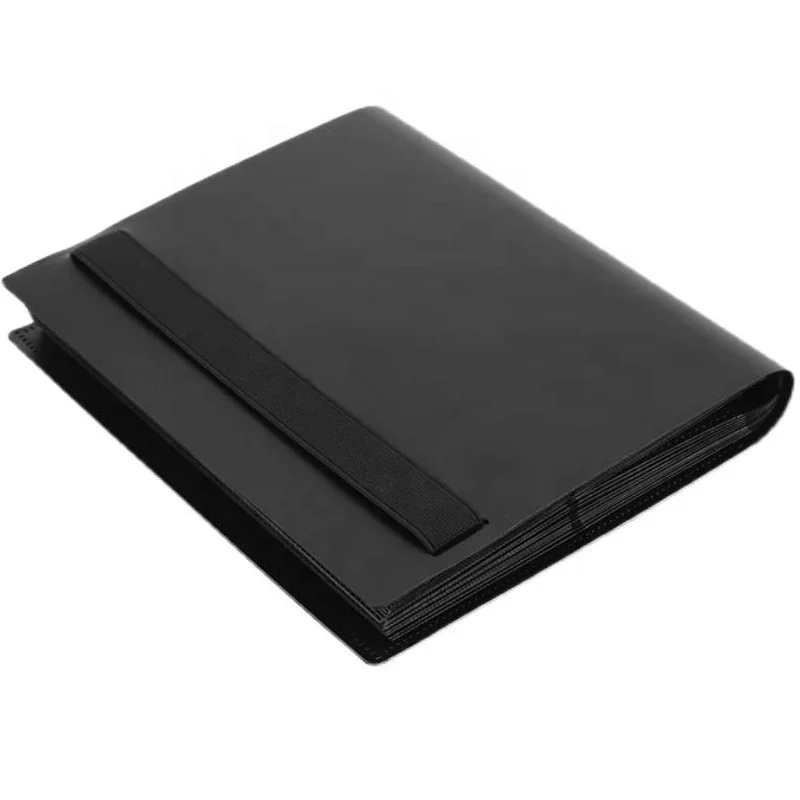 

50 PCS Per Box Crazy Kids 4 Pockets Black Plastic Card Binder MTG Yugioh Card PP Collectors Album