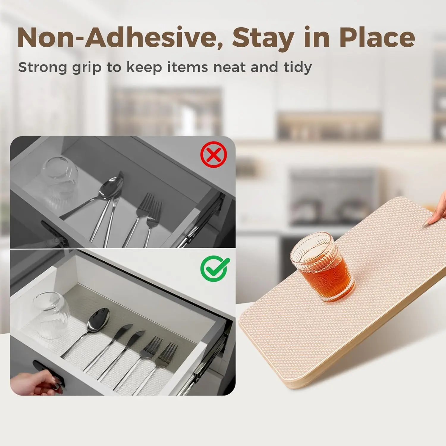 100% EVA Shelf Liner Waterproof Non Adhesive, 24
