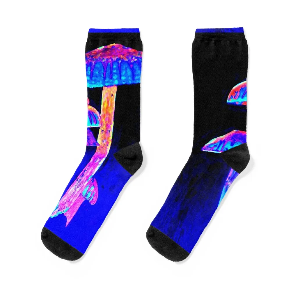 Mushroom Glow Socks Stockings compression cycling Soccer Boy Child Socks Women's