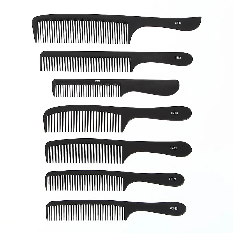 High quality carbon fiber comb Professional barber comb plate made of hairdressing scissors fine-toothed comb Fine-Toothed Brush