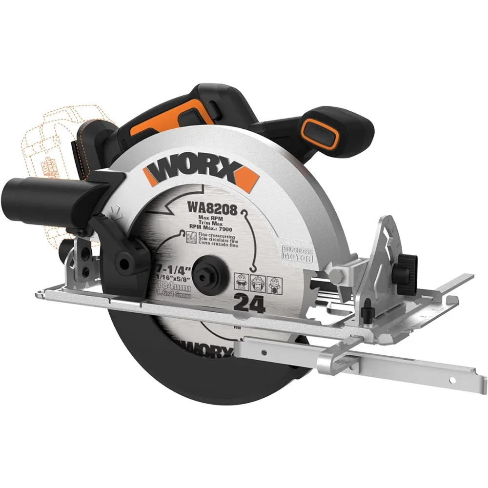 

Worx Nitro WX520L.9 20V Power Share 7.25" Cordless Circular Saw with Brushless Motor (Tool Only)