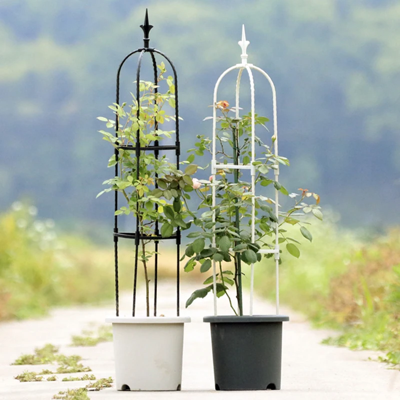 Garden Tower Trellis For Climbing Plant Rustproof Potted Garden Plant Climbing Support Cages For DIY Flowers Vines Support