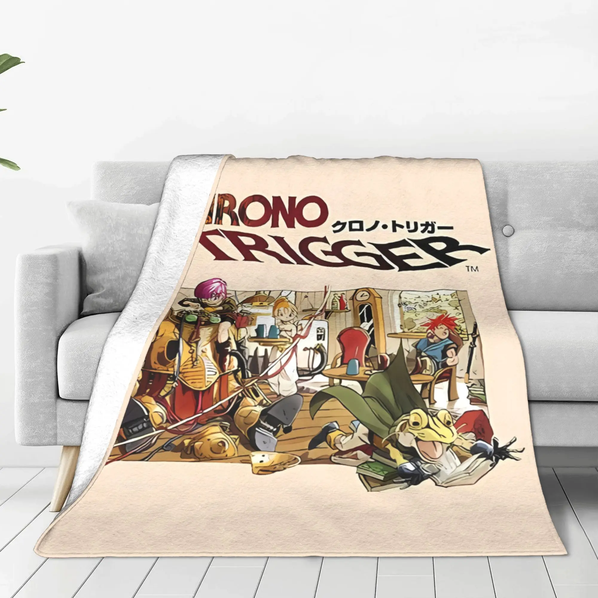 1PC Home Cute Room Decor anime rpg Blanket Throw Blanket Chrono Trigger Novelty Warm Blanket All Season