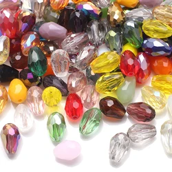 8X12mm 10x15mm Crystal Drop Pendant Crafts Mixed Teardrop Glass Loose Beads For DIY Jewelry Making Accessories Wholesale