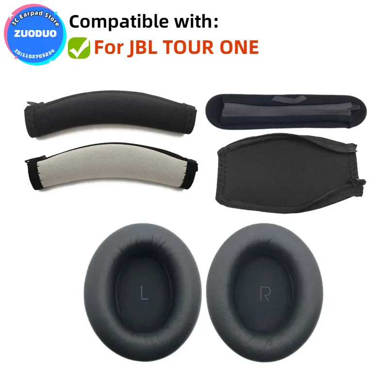 

Ear pads for JBL TOUR ONE replacement headphones Earmuffs Mesh cloth Softer Protein Leather Earpads